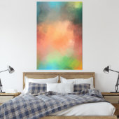 Abstract geel blauw groen rood modern kleurig canvas afdruk (Insitu (Slaapkamer))