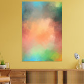 Abstract geel blauw groen rood modern kleurig canvas afdruk (Insitu (Woonkamer))