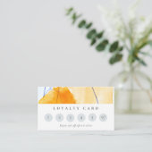 Abstract geel blauw Waterverf kunst loyaliteit Kaa Visitekaartje (Staand voorkant)