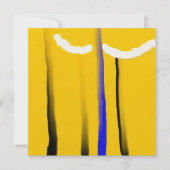 Abstract geel blauw wit olieverschilderij (Voorkant)