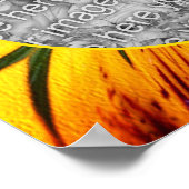 Abstract Geel Bruin Lijst Creëer Uw Eigen Foto Poster (Hoek)