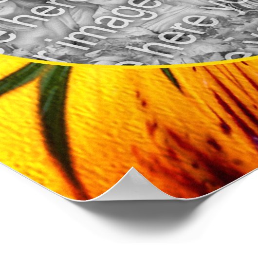 Abstract Geel Bruin Lijst Creëer Uw Eigen Foto Poster (Hoek)