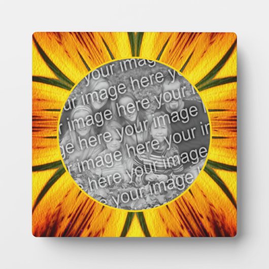 Abstract geel bruin Voeg je eigen foto toe Fotoplaat (Voorkant)