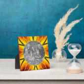 Abstract geel bruin Voeg je eigen foto toe Fotoplaat (Insitu)