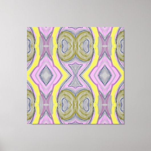 Abstract Geel Canvas Afdruk (Voorkant)