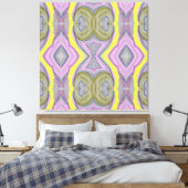 Abstract Geel Canvas Afdruk (Insitu (Slaapkamer))