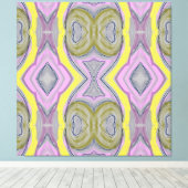 Abstract Geel Canvas Afdruk (Insitu (Houten vloer))