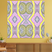 Abstract Geel Canvas Afdruk (Insitu (Woonkamer))