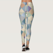 Abstract geel Cornsilk mozaïekpatroon Leggings (Achterkant)