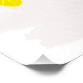 Abstract Geel Daffodils Waterverf Kunst Poster (Hoek)