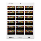 Abstract Geel Daisy Flowers Floral Adres Etiket (Full Sheet)