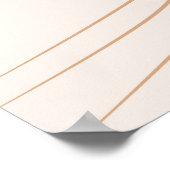 abstract geel en beige lijnkunst/minimalistisch poster (Hoek)