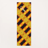 Abstract geel en bruin Kunst op maat Yogamat (Voorkant)