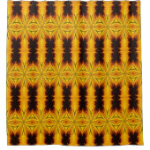 Abstract geel en bruin patroon douchegordijn (Voorkant)