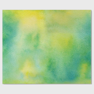 Abstract geel en groenboek cadeaupapier