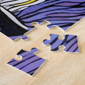 Abstract geel en Paarse Magic Dreamy Forest Legpuzzel (Zijkant)