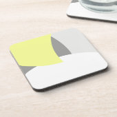 Abstract geel Geel Geel Wit Bier Onderzetter (Linkerzijde)