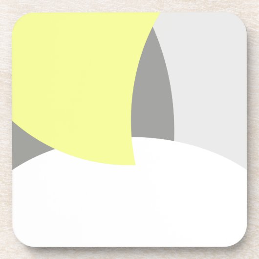 Abstract geel Geel Geel Wit Bier Onderzetter (Voorkant)