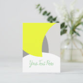 Abstract geel Geel Geel Wit Briefkaart (Staand voorkant)