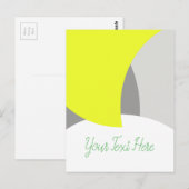 Abstract geel Geel Geel Wit Briefkaart (Voorkant / Achterkant)
