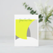 Abstract geel Geel Geel Wit Briefkaart (Staand voorkant)
