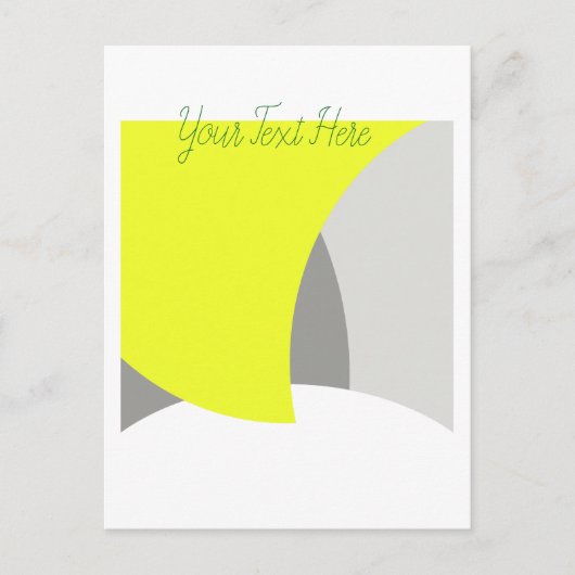 Abstract geel Geel Geel Wit Briefkaart (Voorkant)