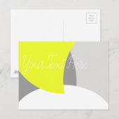 Abstract geel Geel Geel Wit Briefkaart (Voorkant / Achterkant)