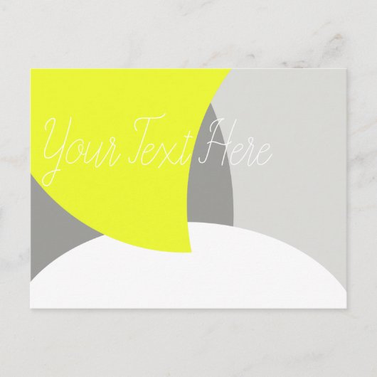 Abstract geel Geel Geel Wit Briefkaart (Voorkant)