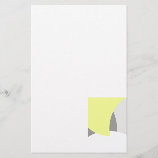 Abstract geel Geel Geel Wit Briefpapier (Voorkant)