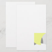 Abstract geel Geel Geel Wit Briefpapier (Voorkant / Achterkant)