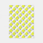Abstract geel Geel Geel Wit Fleece Deken (Voorkant)