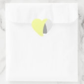 Abstract geel Geel Geel Wit Hart Sticker (Tas)