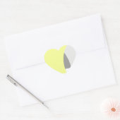 Abstract geel Geel Geel Wit Hart Sticker (Envelop)