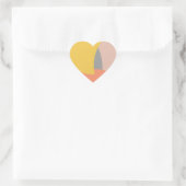 Abstract geel Geel Geel Wit Hart Sticker (Tas)
