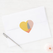 Abstract geel Geel Geel Wit Hart Sticker (Envelop)