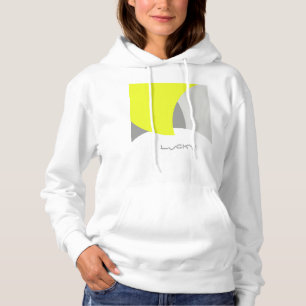 Abstract geel Geel Geel Wit Hoodie