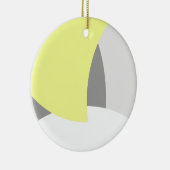 Abstract geel Geel Geel Wit Keramisch Ornament (Rechts)