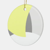 Abstract geel Geel Geel Wit Keramisch Ornament (Links)