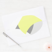 Abstract geel Geel Geel Wit Ovale Sticker (Envelop)