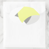Abstract geel Geel Geel Wit Ovale Sticker (Tas)