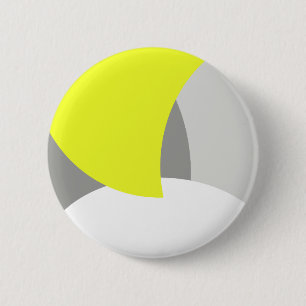 Abstract geel Geel Geel Wit Ronde Button 5,7 Cm