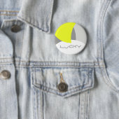 Abstract geel Geel Geel Wit Ronde Button 5,7 Cm (In situ)