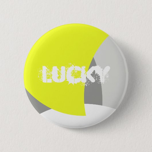 Abstract geel Geel Geel Wit Ronde Button 5,7 Cm (Voorkant)