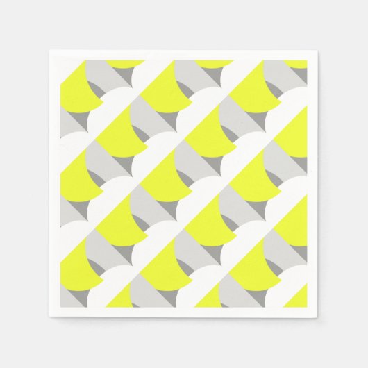 Abstract geel Geel Geel Wit Servet (Voorkant)