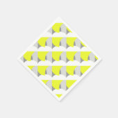 Abstract geel Geel Geel Wit Servet (Hoek)