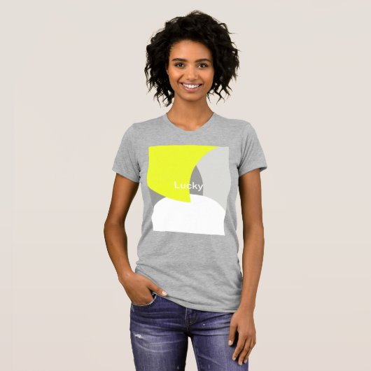 Abstract geel Geel Geel Wit T-shirt (Voorkant volledig)