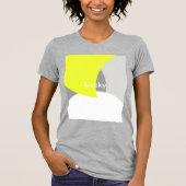 Abstract geel Geel Geel Wit T-shirt (Voorkant)