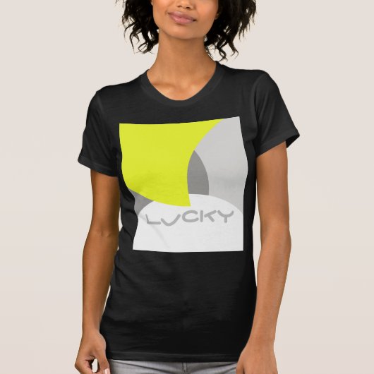 Abstract geel Geel Geel Wit T-shirt (Voorkant)