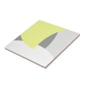 Abstract geel Geel Geel Wit Tegeltje (Zijkant)