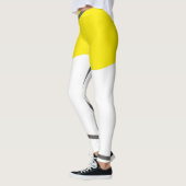 Abstract geel grijs-witminimalisme leggings (Links)